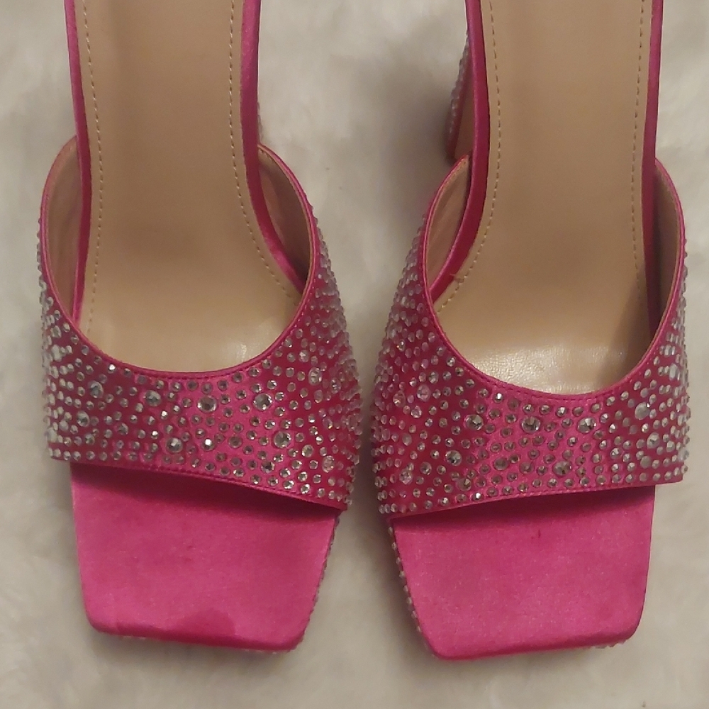 Pink Rhinestone Platform Heels - Picture 3 of 15